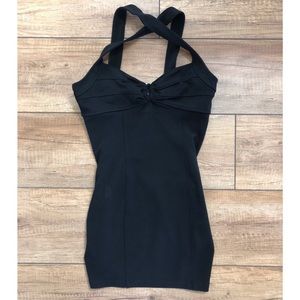 Sweetheart halter little black dress